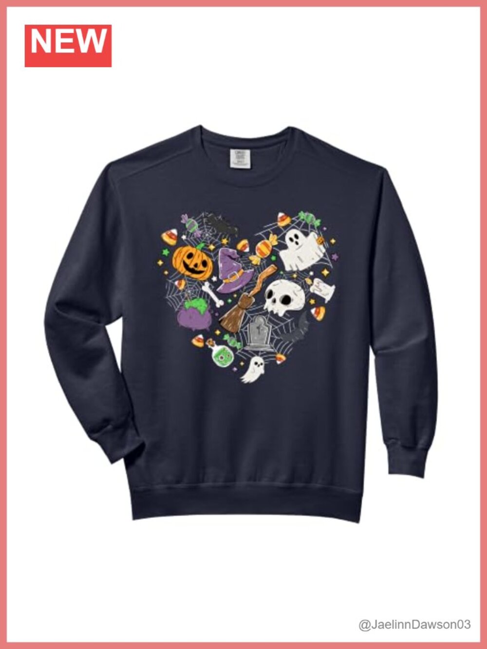 Halloween Squad Boo Witch Matching Couple Sweatshirt Comfort Colors Crew
